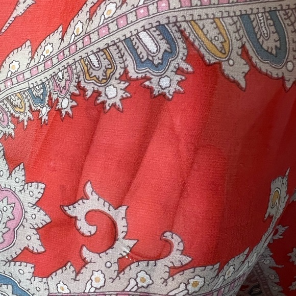 Talbots 100% Silk Handkerchief Print Blouse - Picture 6 of 6